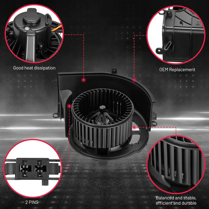 Blower Motor w/ Wheel for HVAC in BMW X5 E53/E70 (2007-2013)