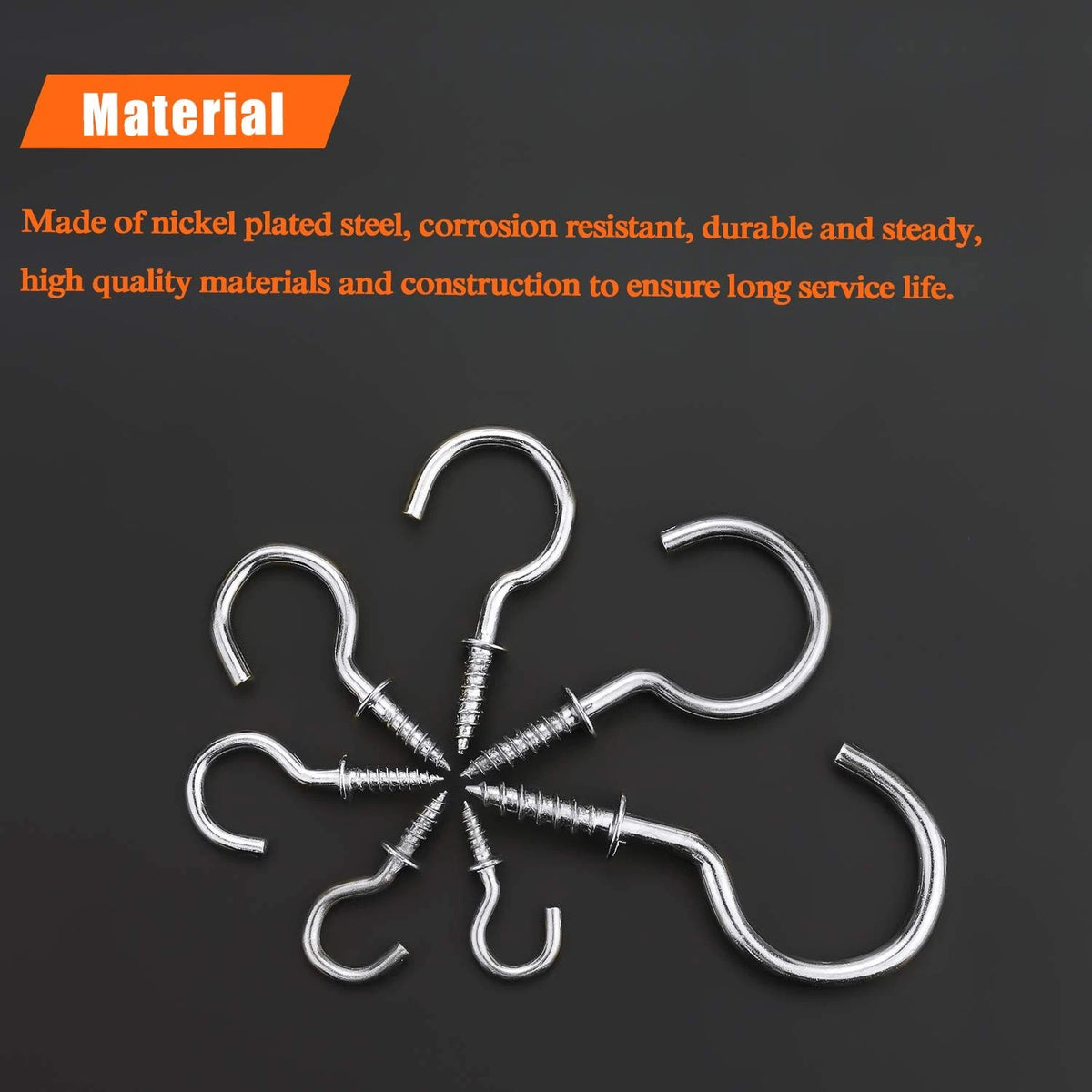 120 Pieces Cup Screw-in Ceiling Hanging Hooks for Various Applications