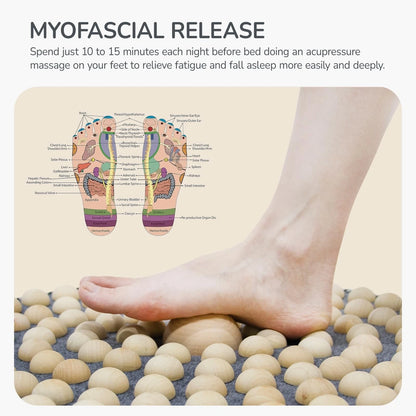 Wood Foot Acupressure Mat for Feet Relaxation (No Part Numbers)