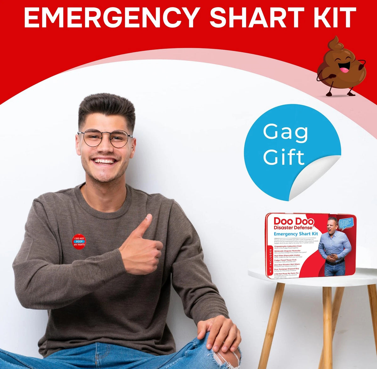 Emergency Shart Kit - 7 Items - Poop Prank Gift