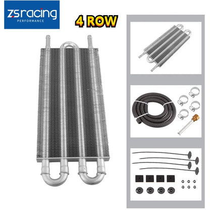 Remote Transmission Oil Cooler - 4 Row for Universal Fitment