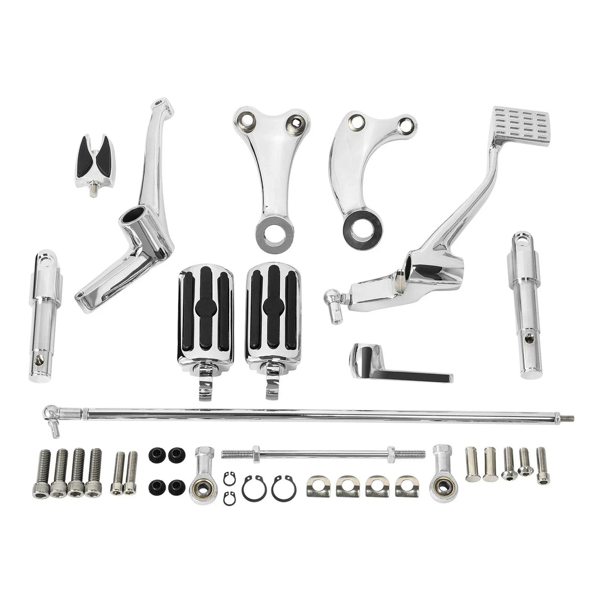 Chrome Forward Control Pegs Linkage Levers for Harley Sportster (2004–2013)