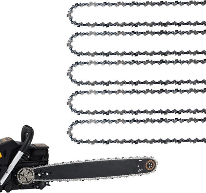5-Pack 16" Chainsaw Chain Set, .043" Gauge, 3/8" Pitch