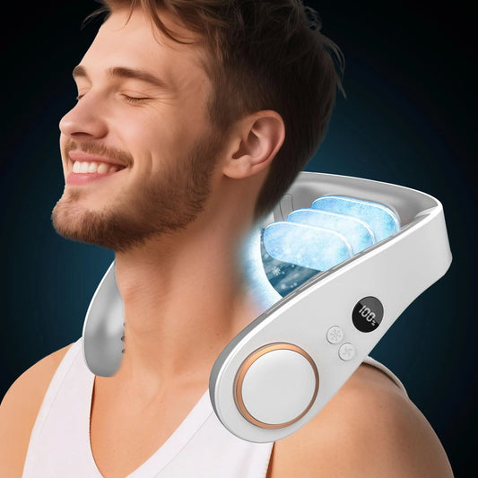 Neck Fan with Cooling Plate for Portable Use (Rechargeable)