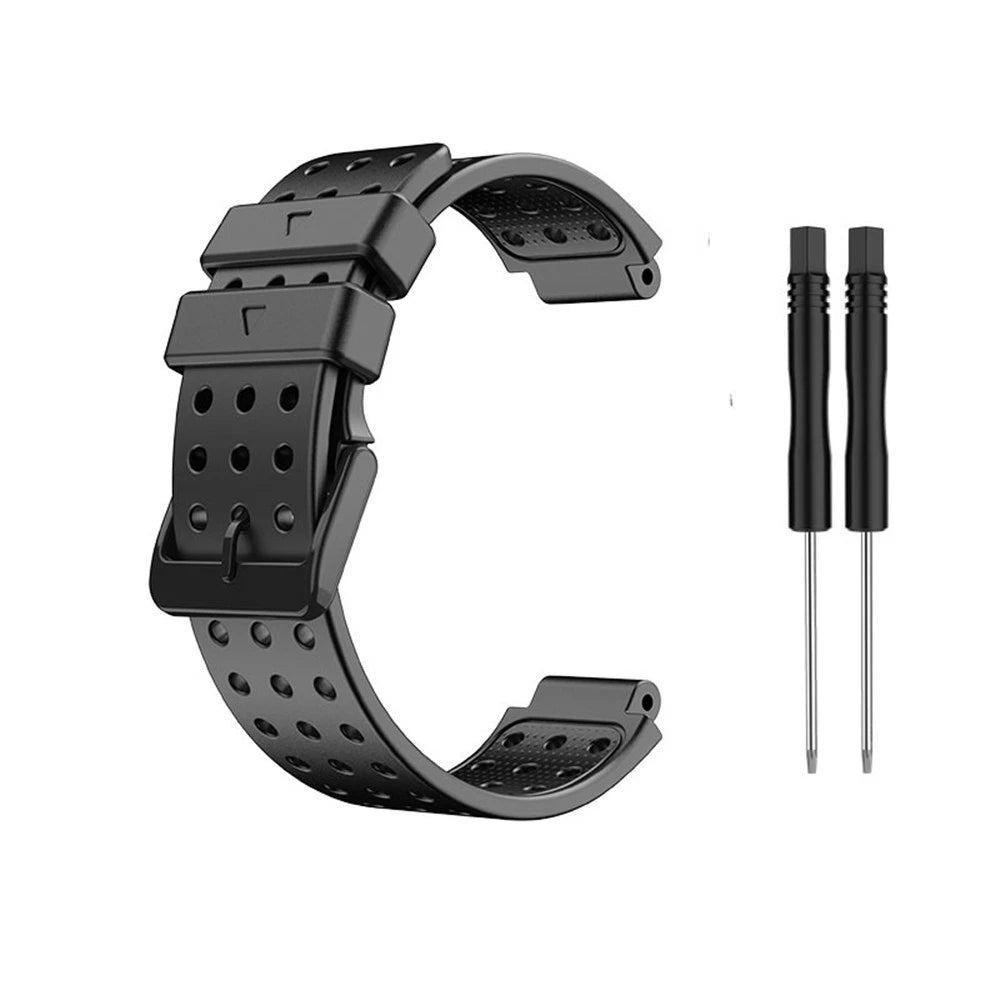 22mm Black Watch Strap Bracelet for Garmin Approach S20
