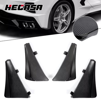 Extended Mud Flaps for Corvette C8 (2020–2023) - XL Carbon Style