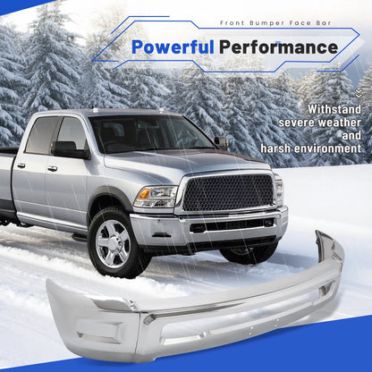 Chrome Front Bumper Face Bar for Dodge Ram 2500 3500 (2010–2018) - 68045698AB, Replace for 68045699AA, 68045699AB