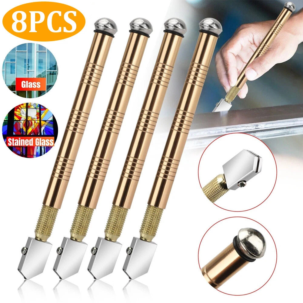 8pcs Glass Cutter Set - Metal Carbide Precision Cutting Tools