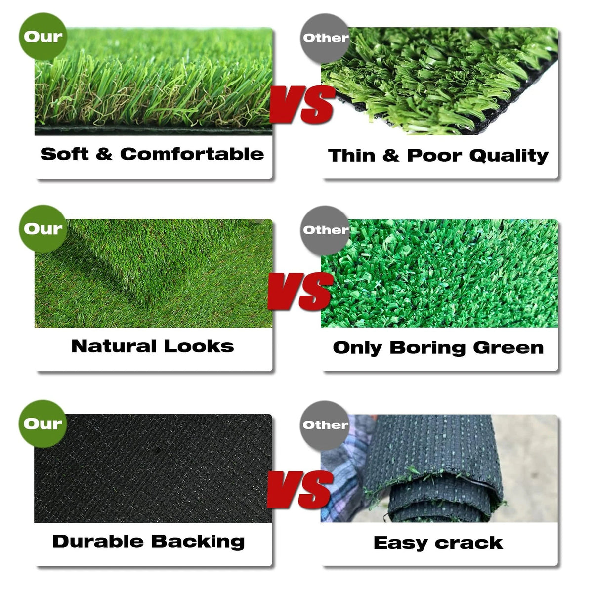 2X Artificial Grass Runner Rug for XLX Turf (6' x 2')