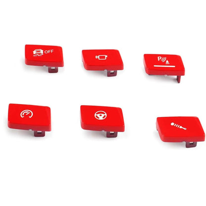 6PCS Shift Button Cover Trim for BMW M3 F80 M4 F82 (2012–2020) Red