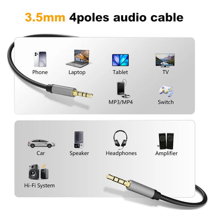 12ft 3.5mm Audio Cable for Phone (No Specific Years)