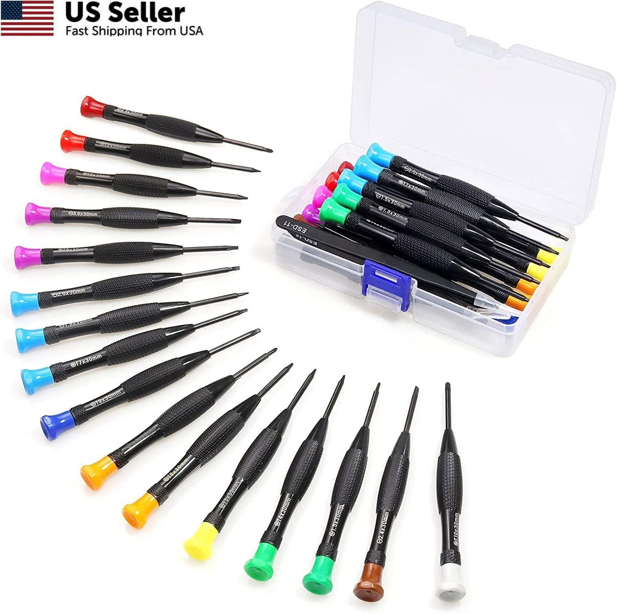 18-Piece Mini Magnetic Torx Screwdriver Set