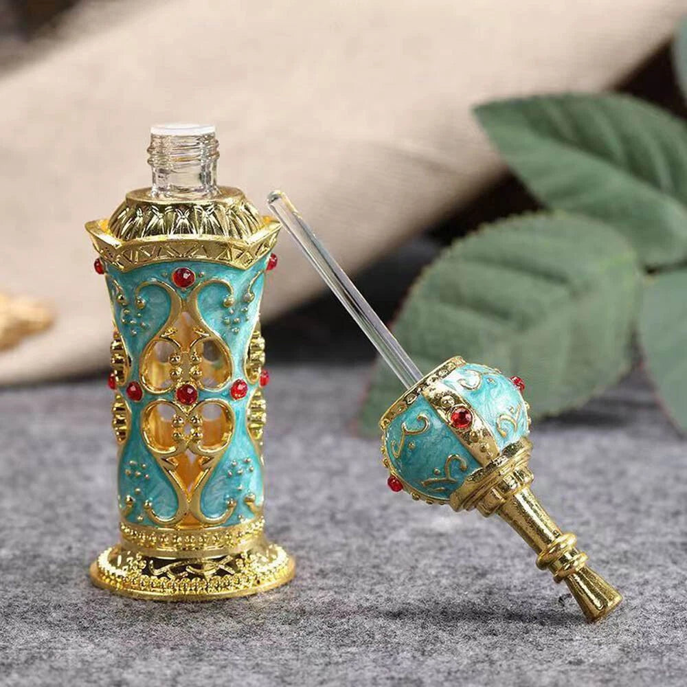 Retro Vintage Perfume Bottle for Essential Oils (Reusable)