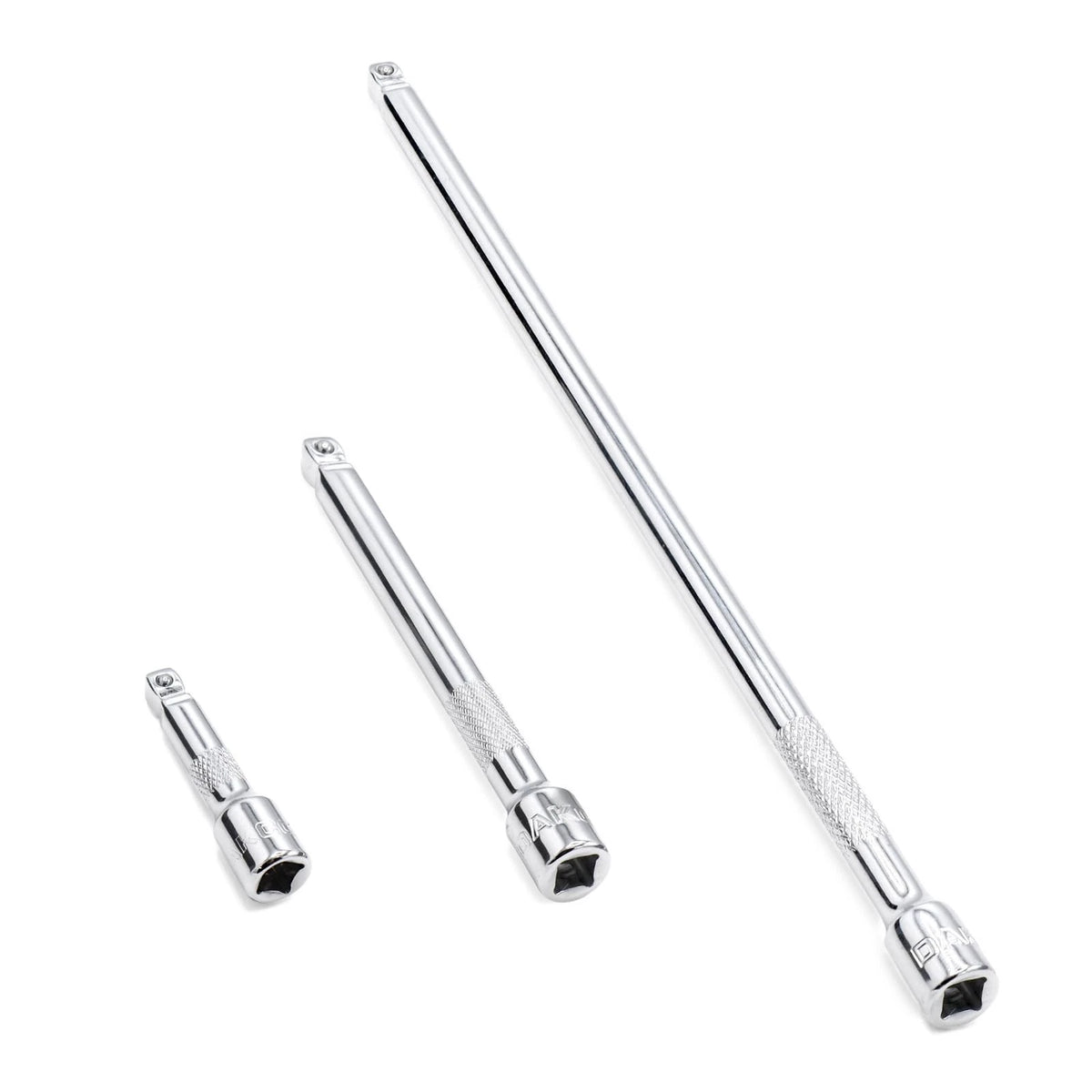 3X 1/4 Inch Drive Wobble Extension Set for Universal Use