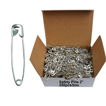 250PCS Safety Pins for Laundry (2")