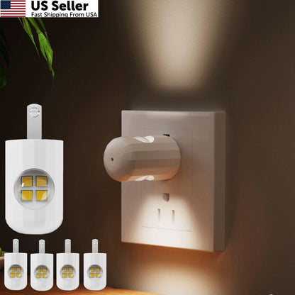 6 Pack Mini LED Night Light Plug for Wall - Dusk to Dawn 3000K