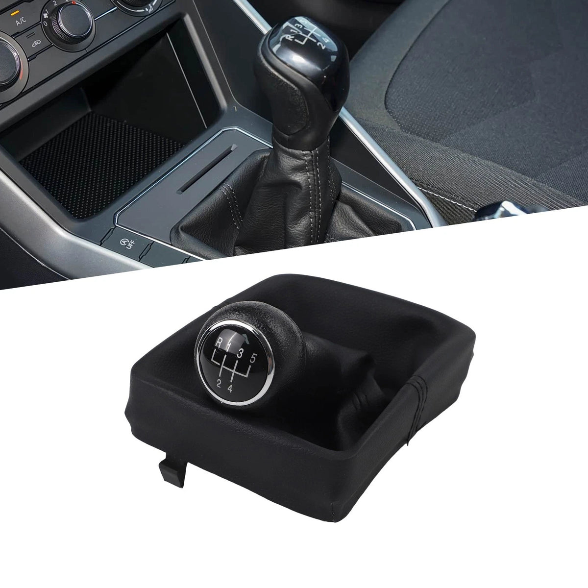Leather Gear Shift Knob with Gaitor Boot for 9N Series (2002–2009)