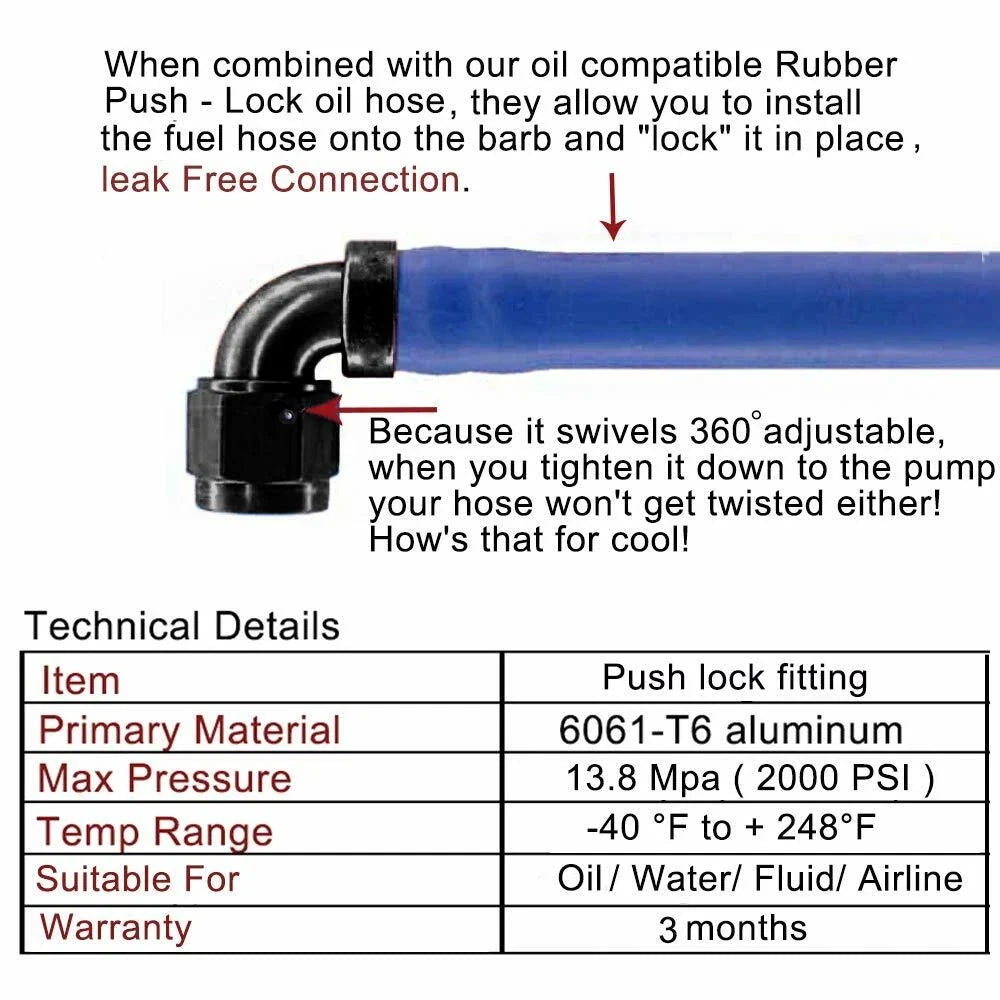 25Ft LS Conversion Fuel Injection Line Hose Fitting Kit - 3/8