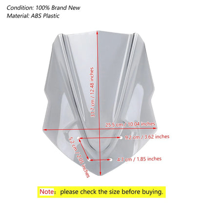 Gray Windshield ABS for Yamaha MT125 (2015-2019)