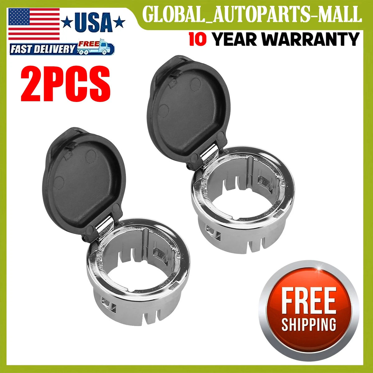 2X Cigarette Lighter Power Outlet Socket Cap Plug Cover for - 02ITM4507ABK