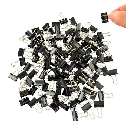 120Pcs Mini Binder Clips 5/8 inch (15mm) for Office Use