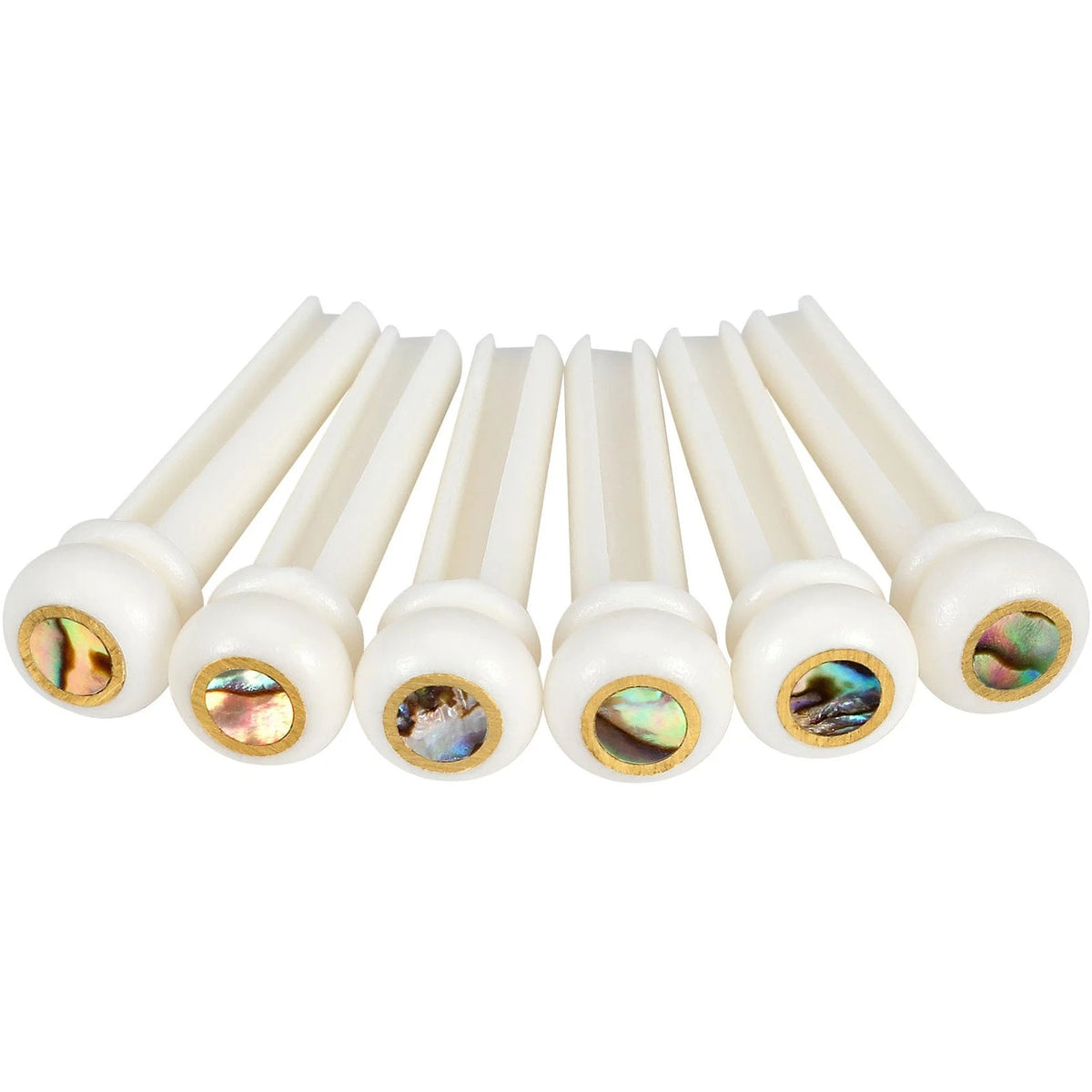 6X Bone Guitar Bridge Pins for Acoustic (White)