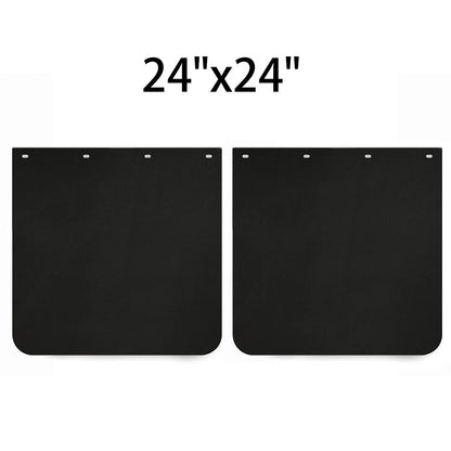 2X Mud Flap Hanger with 24"x24" Mud Flaps for Semi Truck (305kits-BF24x24-5mm)
