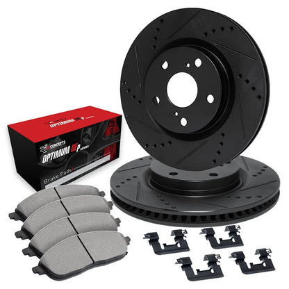 2X Brake Disc and Pad Kit for Kia Soul EV (2015–2017) WHUH1-21027