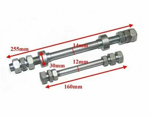 Complete Spindle Axle Set for Triumph Front and Rear (3HW)