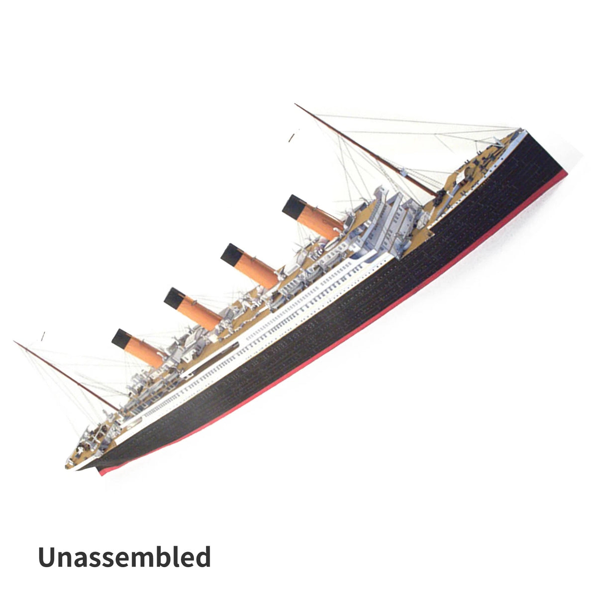 Unassembled Titanic Cruise Paper Model Ship Display