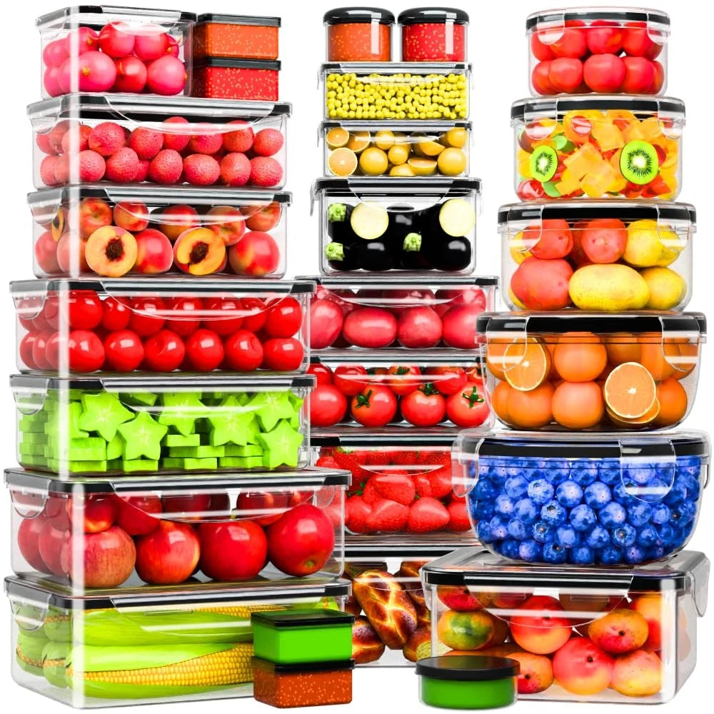 54 Pcs Food Storage Containers 5.7" x 9.6" (L x H)