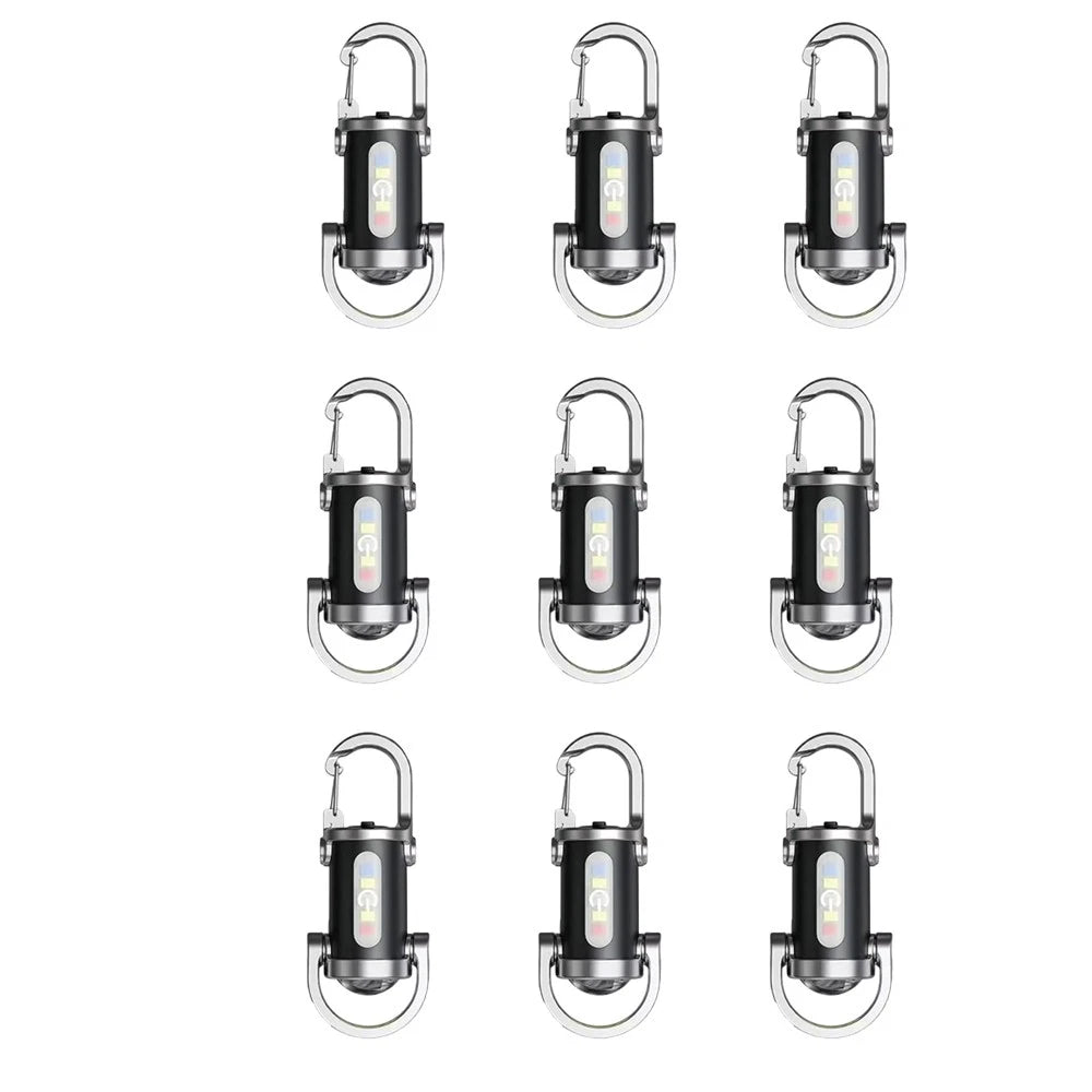Set of 3 Mini Keychain LED Flashlights for Pocket Use