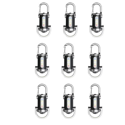 Set of 3 Mini Keychain LED Flashlights for Pocket Use