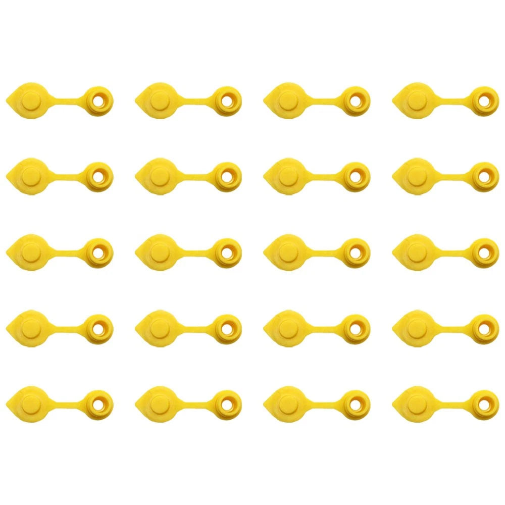 Set of 20 Yellow HD Gas Can Vent Caps for Rubbermaid Rotopax Anchor Eagle Gott