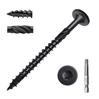 50Pcs 6 Inch Rust Resistant Deck Screws for Structural Wood
