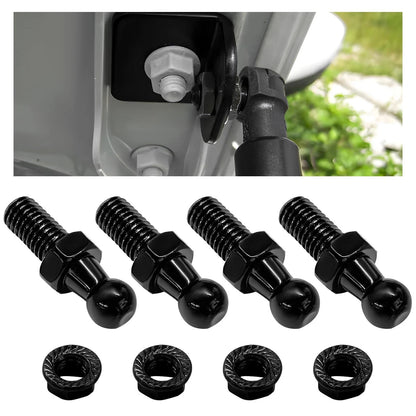 4X 10 mm Ball Studs with Hardware Nuts for Universal Applications