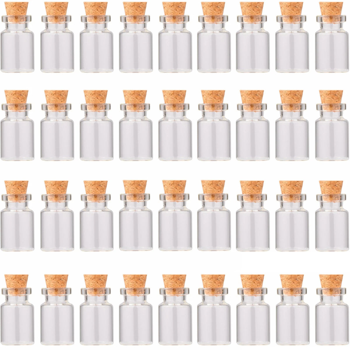 36PCS Tiny Glass Bottles with Corks for Crafts and Storage