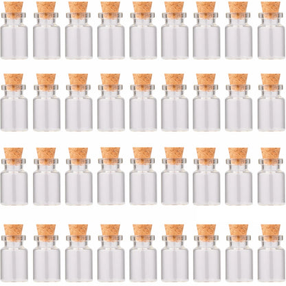 36PCS Tiny Glass Bottles with Corks for Crafts and Storage