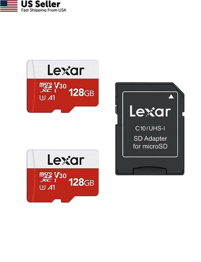 2X Lexar E-Series 128GB Micro SD Card microSDXC UHS-I