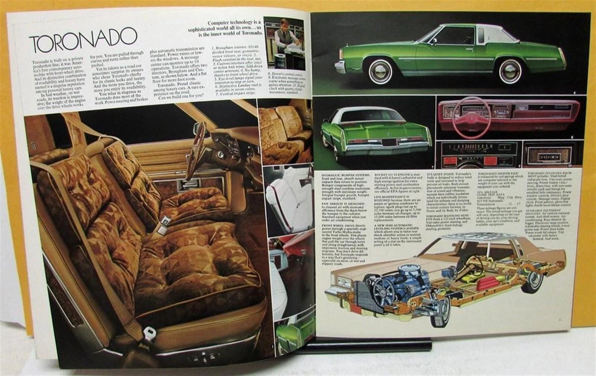 Sales Brochure for Oldsmobile Toronado 98 88 Custom Cruiser (1976)