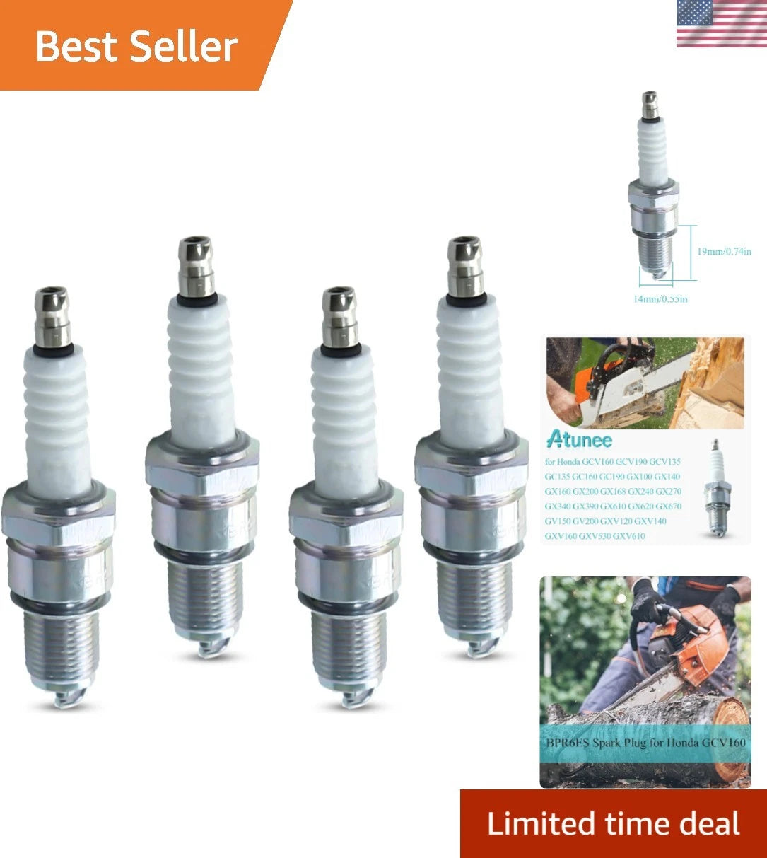 14mm Spark Plug for Honda Engine (Go Karts)