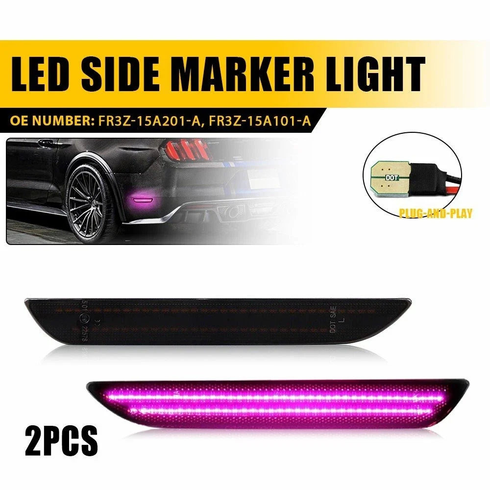 LED Side Marker Lights for Ford Mustang (2015–2023) - Left & Right