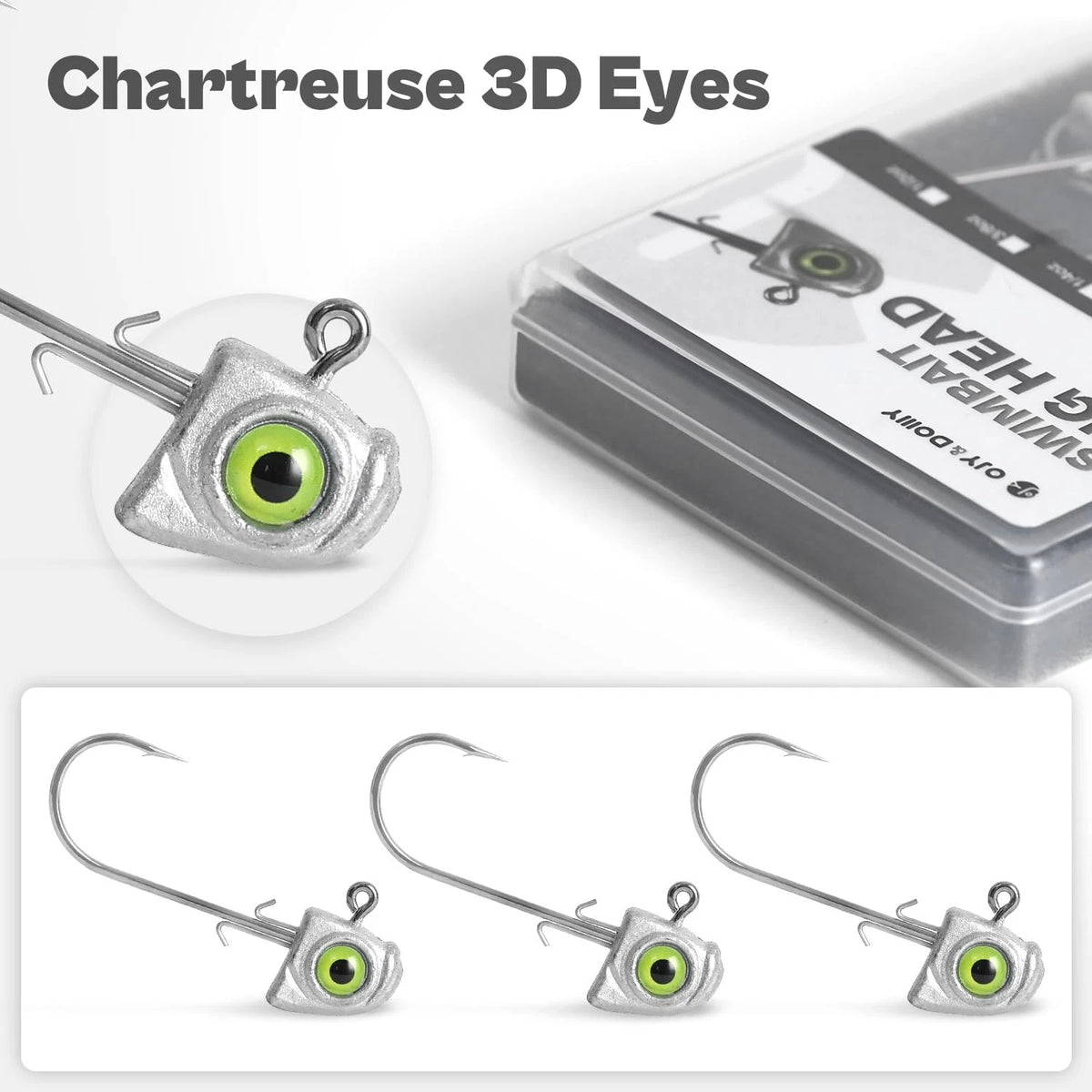 15PC Swimbait Jig Heads for Assorted Weights