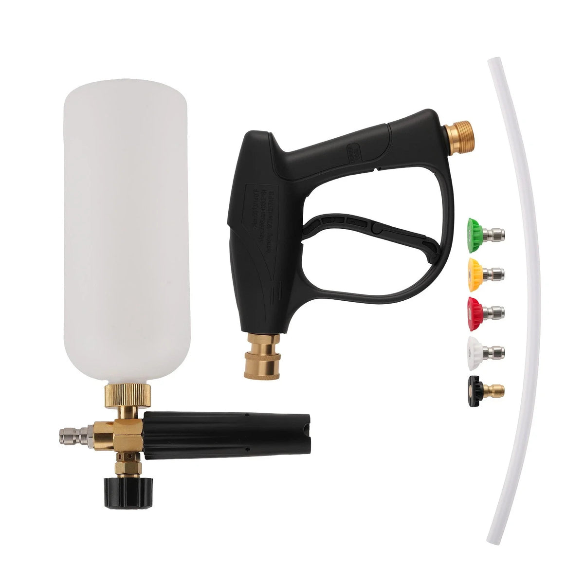 Car Wash Snow Foam Lance Kit - 5 Spray Tips (1/4") Included