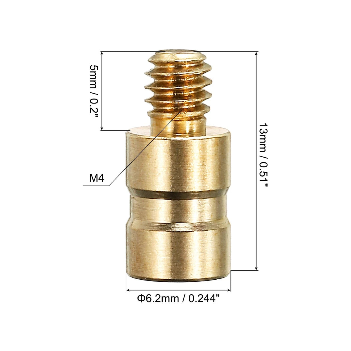 6 Pack 25 Grain Archery Arrow Inserts 0.244x0.51 Inch