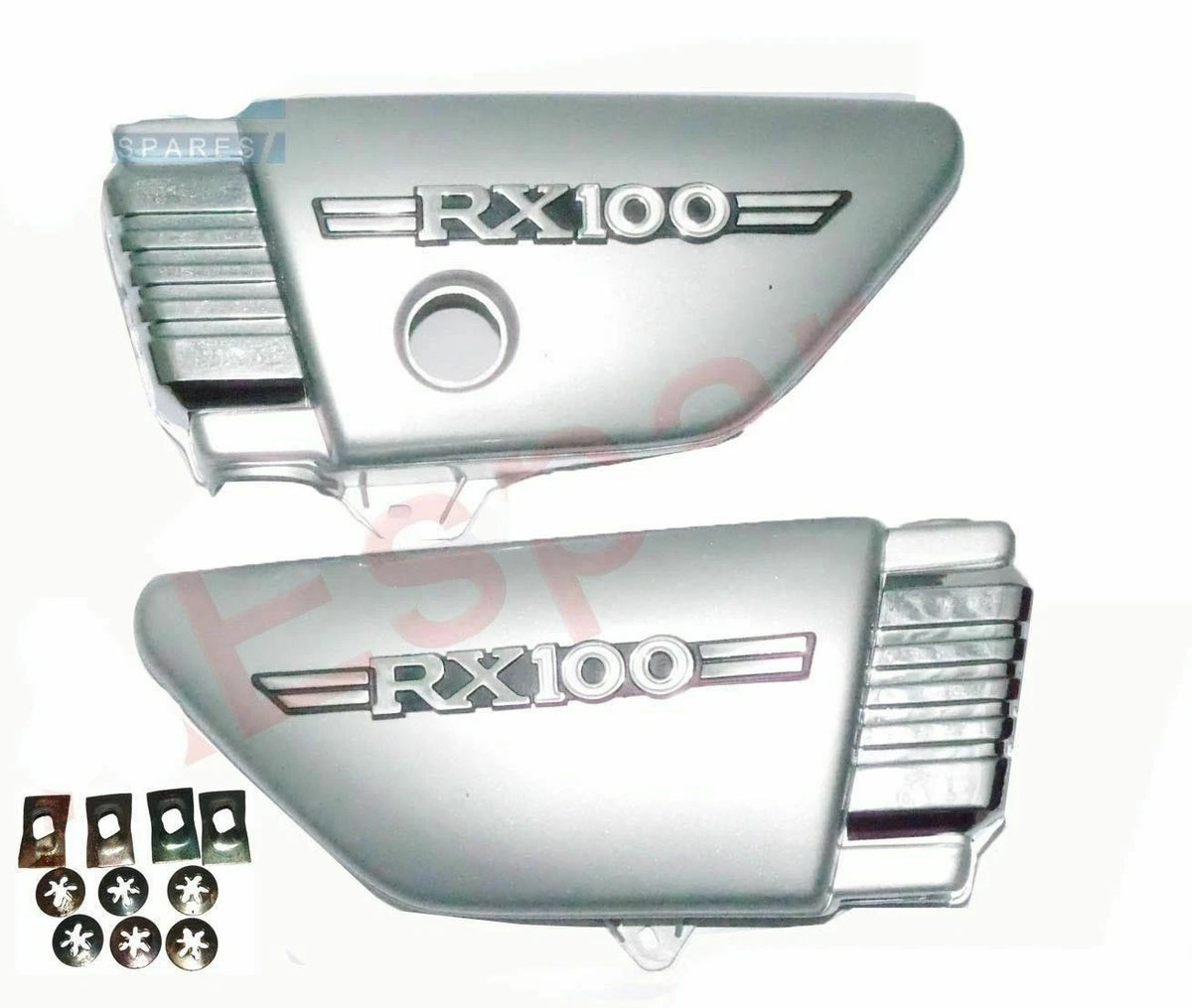 Side Panel Set for Yamaha RX100 (1985–1996) Silver Plastic