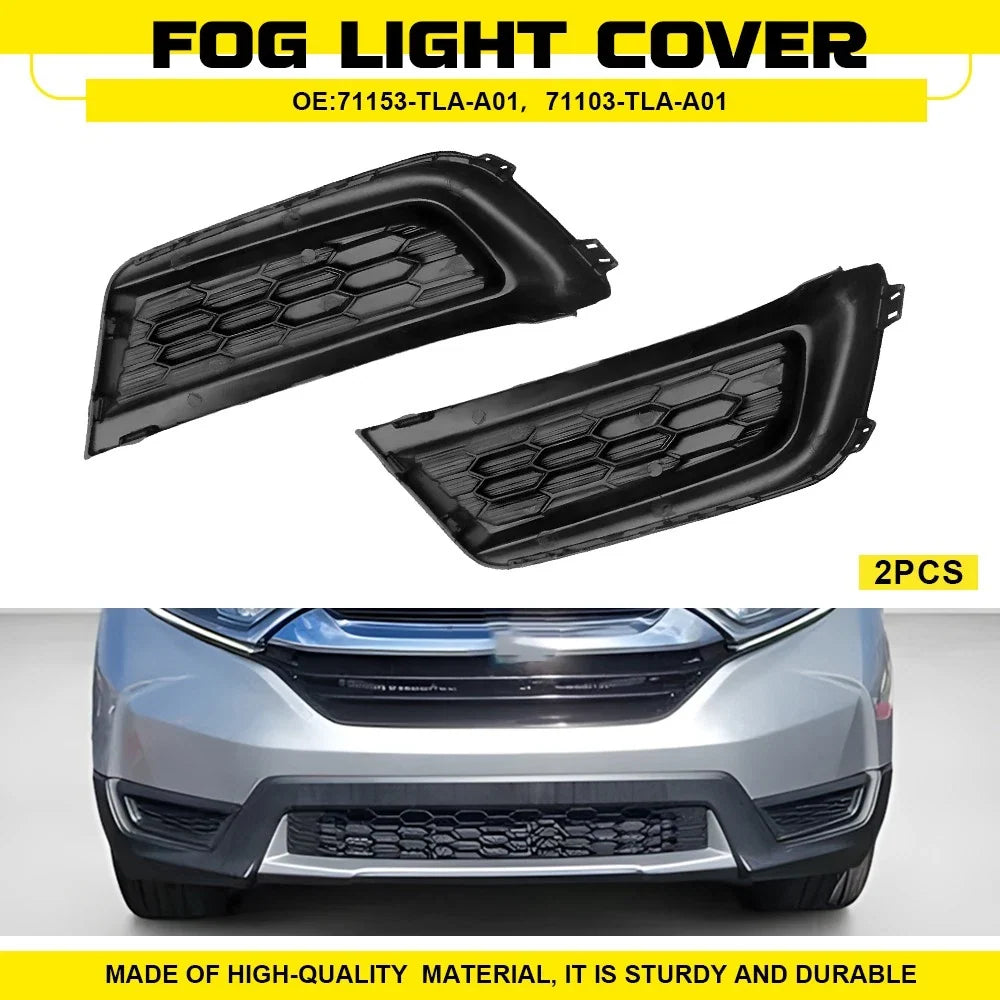 Pair of Fog Light Covers for Honda CR-V LX 1.5L L4 (2017–2019) EXV