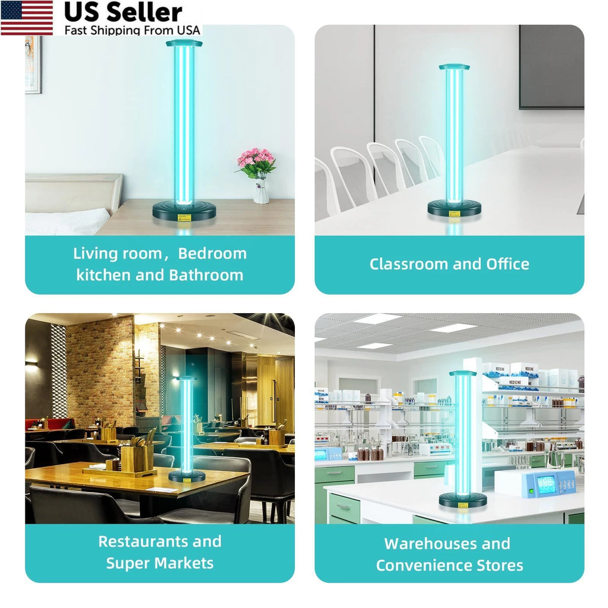 100W UV Light Purifier for Whole Unisize