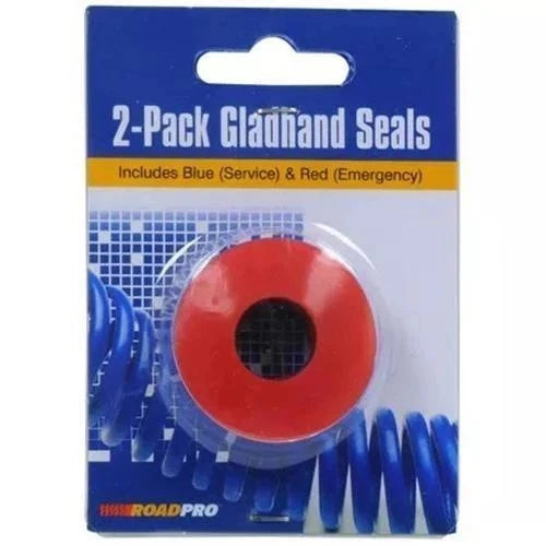 2 Pack Gladhand Seals for RoadPro (RP3611BR) - Blue Service & Red Emergency