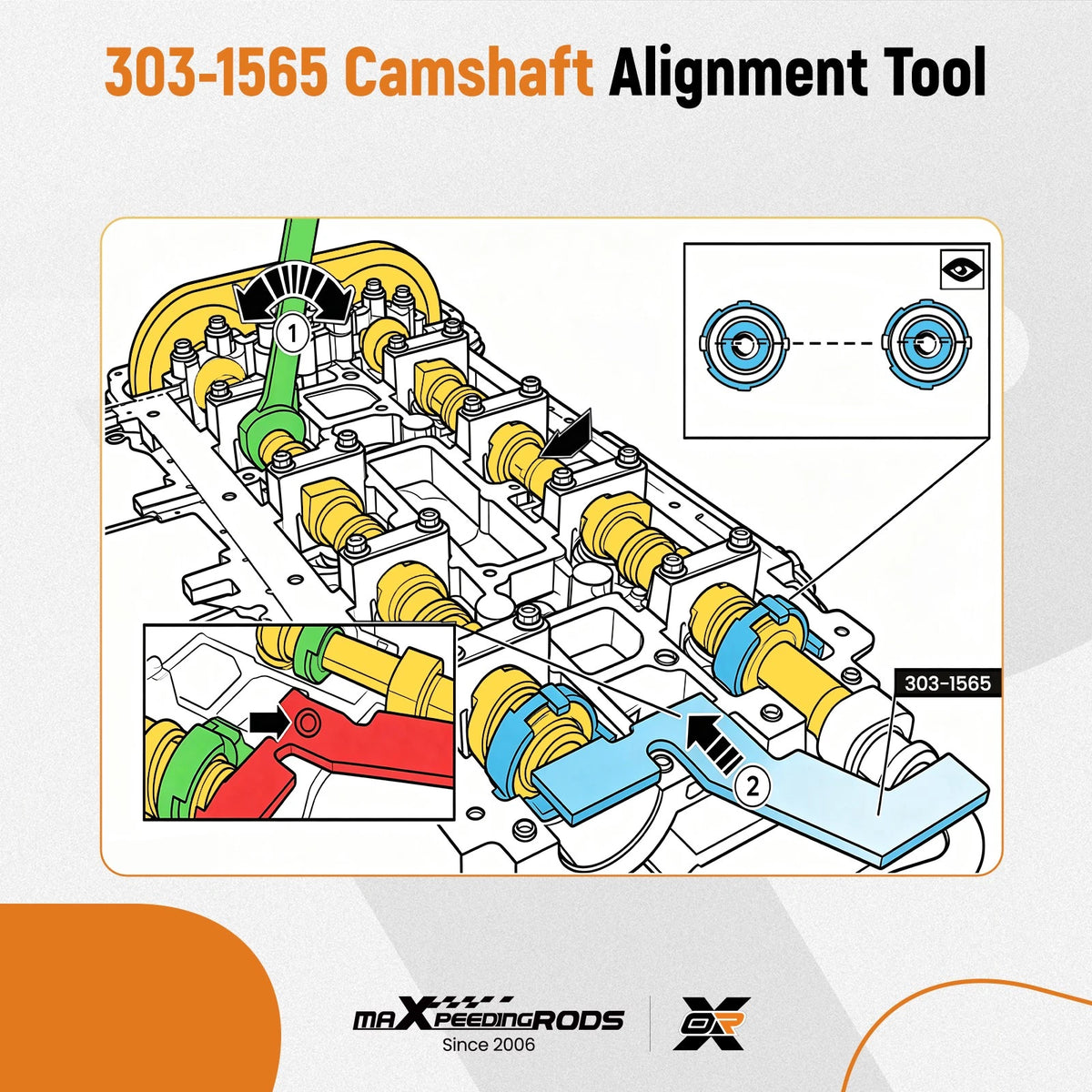 Crank Alignment Tool for Ford Explorer Taurus 2.0L EcoBoost (2012–2018) YTE0PJ